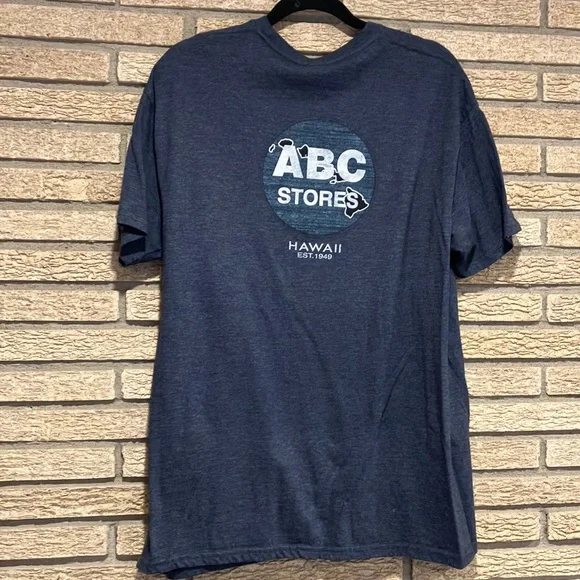 ABC Hawaii Store super soft dk blue heather T-shirt in XL. NWOT. - Picture 4 of 4